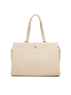 Tommy Hilfiger Torebka Th Legacy Tote AW0AW17197 Écru - Torebki damskie - miniaturka - grafika 1