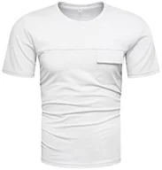 Koszulki męskie - Koszulka męska biała z kieszonką Recea - miniaturka - grafika 1