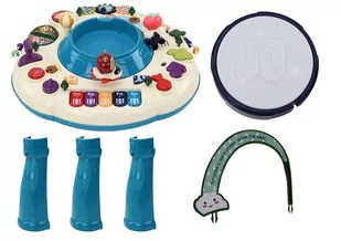 Stolik Panel Edukacyjny Interaktywny Pianinko Bębenek Niebieski - Zabawki interaktywne dla dzieci - miniaturka - grafika 4