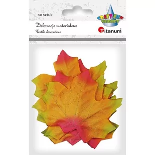 Liście klonu materiałowe 80x75mm czerw-żółte 10szt - Titanum - Zabawki kreatywne - miniaturka - grafika 1