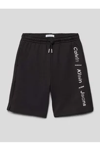 Bermudy o kroju relaxed fit z nadrukiem z logo model MAXI - Calvin Klein Jeans - Spodnie sportowe damskie - miniaturka - grafika 1