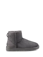Botki damskie - UGG Skórzane botki "Classic Mini II" w kolorze szarym - miniaturka - grafika 1