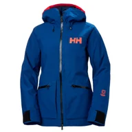 Kurtki narciarskie - Helly Hansen Powderqueen 3.0, kurtka narciarska, damska, niebieski - miniaturka - grafika 1
