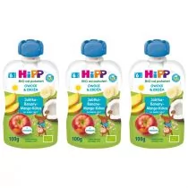 Hipp Mus owocowo-zbożowy po 6. miesiącu jabłka-banany-mango-kokos zestaw 3 x 100 g Bio - Desery dla dzieci - miniaturka - grafika 1