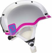 Kaski narciarskie - Salomon Kask Grom White Glossy / Pink 37773556 - miniaturka - grafika 1