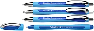 Schneider 132574 Slider Rave XB i Slider Memo XB długopis (kolor wkładu: niebieski) 3+1 szt - Długopisy - miniaturka - grafika 1