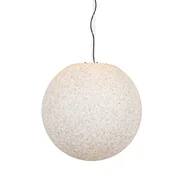 Lampy sufitowe - QAZQA Nowoczesna lampa wisząca zewnętrzna szara 56 cm IP65 - Nura - miniaturka - grafika 1