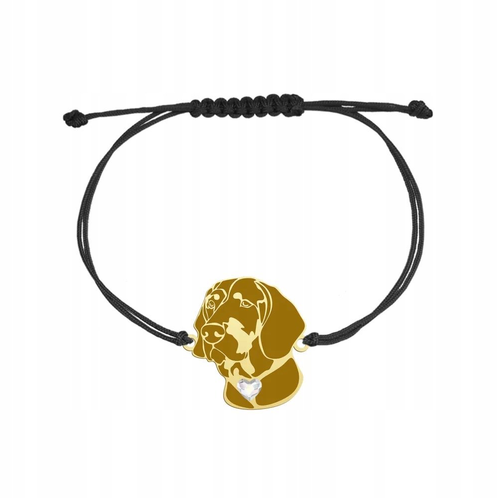 Bransoletka Złota z Polish Hunting Dog 925 Biżuteria Prezent GRAWER GRATIS