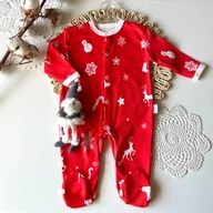 Pajacyki dla niemowląt - MAMATTI Pajac ze stópkami Merry 23PA05 62 - miniaturka - grafika 1