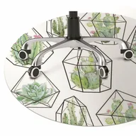 Podnóżki, podpórki, podkładki - Mata pod krzesło do biura Kaktusy w bryłach fi100 cm - miniaturka - grafika 1
