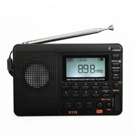 Radia - Przenośne radio, małe radio ładowalne, radio FM AM SW do domu, na zewnątrz i w sytuacjach awaryjnych (czarne) - miniaturka - grafika 1