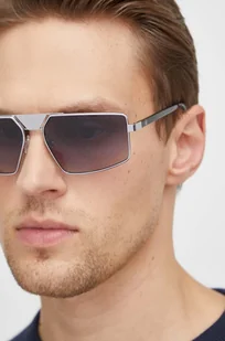 Guess okulary przeciwsłoneczne męskie kolor czarny GU00087_6008B - Okulary przeciwsłoneczne - miniaturka - grafika 1
