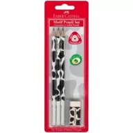 Przybory szkolne - Faber-Castell Zestaw Ołówków Krowa 3 Szt z Gumką Blister - miniaturka - grafika 1