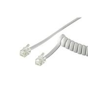 Kable - Goobay R ohne Kennzeichnung TEL MODU SPIRAL 4m RJ10 WEISS/WHITE 4040849686016 - miniaturka - grafika 1