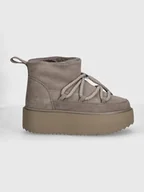 Botki damskie - INUIKII Skórzane botki zimowe "Classic Low Platform" w kolorze szarym - miniaturka - grafika 1