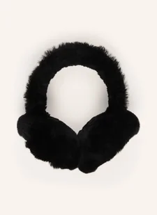 Seeberger Nauszniki Ze Skóry Jagnięcej schwarz - Moda i Uroda OUTLET - miniaturka - grafika 1