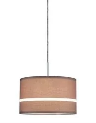 Paulmann Lampa 60349 Odcień Tkaniny Decosystems Tessa Ciemnobrązowy Max 50 W Średnica 25 Cm PAUL-60349 - Lampy sufitowe - miniaturka - grafika 1