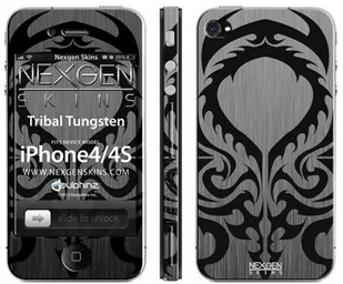 Nexgen Skins - Zestaw skórek na obudowę z efektem 3D iPhone 4 / iPhone 4S (Tribal Tungsten 3D) - Folie ochronne do telefonów - miniaturka - grafika 1