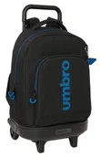 Plecaki - Safta UMBRO JET BLACK - Duży plecak na kółkach, kompaktowy, zdejmowany, idealny dla dzieci w różnym wieku, wygodny i wszechstronny, jakość i wytrzymałość, 33 x 22 x 45 cm, Czarny (Black), M, Casual - miniaturka - grafika 1