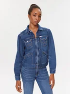Kurtki damskie - Wrangler Kurtka jeansowa Jen 112346210 Niebieski Regular Fit - miniaturka - grafika 1