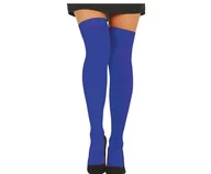 Skarpetki damskie - Pończochy gładkie - niebieskie - miniaturka - grafika 1