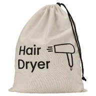 Akcesoria i części AGD - POKROWIEC WOREK ETUI NA SUSZARKĘ DO WŁOSÓW BAWEŁNIANY Z HAFTEM BEŻOWY - miniaturka - grafika 1
