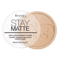 Pudry do twarzy - Rimmel Stay Matte Long Lasting Pressed Powder puder w kamieniu 004 Sandstorm 14g - miniaturka - grafika 1