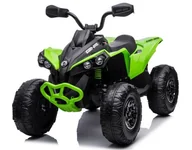 Pojazdy elektryczne dla dzieci - Quad Na Akumulator Can-Am Licencja 4x45W 12V Ekoskóra Koła Eva Zielony - miniaturka - grafika 1