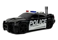 Samochody i pojazdy dla dzieci - CZARNE AUTO POLICJA Z NACIĄGIEM, ŚWIATŁAMI I DŹWIĘKAMI - miniaturka - grafika 1