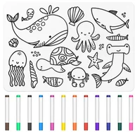 Kolorowanki, wyklejanki - SILIKONOWA MATA DO KOLOROWANIA WIELORAZOWA ZMYWALNA KOLOROWANKA DLA DZIECI - miniaturka - grafika 1