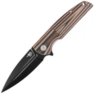 Noże - Nóż składany Bestech Fin Black / Orange / Beige G10, Black Stonewashed 14C28N (BG34C-3) - miniaturka - grafika 1