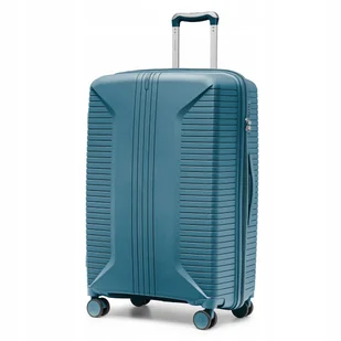 PUCCINI Walizka Duża Podróżna Na Kółkach PP Twarda Morska PP027A-5E - Walizki - miniaturka - grafika 1