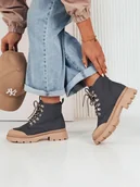 Botki damskie - Botki damskie MOSS niebieskie Dstreet ZY0484-37 - miniaturka - grafika 1