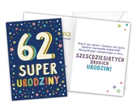 Kartki okolicznościowe i zaproszenia - Karnet LKL-068 62. urodziny - miniaturka - grafika 1