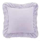 Poszewki na poduszki - JASNA WRZOSOWA PUDROWA FIOLETOWA POSZEWKA NA PODUSZKĘ 40X40 Z FALBANKĄ RUFFY - miniaturka - grafika 1