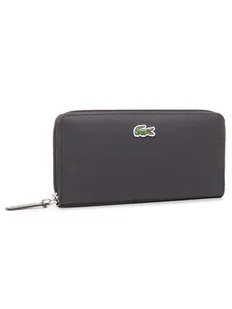 Lacoste Duży Portfel Damski L Zip Wallet NF2900PO Czarny - Portfele - miniaturka - grafika 1
