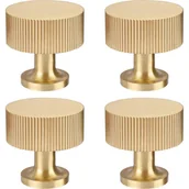 Zawiasy, okucia i inne akcesoria - Solidne mosiężne gałki i uchwyty meblowe, żółte, 2,8*2,8*2,8 cm, zestaw 4 sztuk, do szuflad meblowych, toaletek, złote gałki, nowoczesne uchwyty. - miniaturka - grafika 1