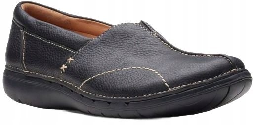 CLARKS CZARNE DAMSKIE PÓŁBUTY ZE SKÓRY NATURALNEJ KOMFORT 39,5 1J0A