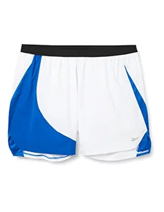 Reebok Męskie szorty do biegania, białe, 2XL, biały, XXL - Spodenki damskie - miniaturka - grafika 1
