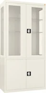 Meble i wyposażenie gabinetów medycznych - MDBW/2s.9010 szafa lekarska 2-skrzydłowa 2-komorowa biała - miniaturka - grafika 1
