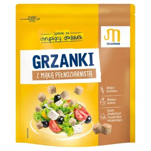 Mamut Grzanki z mąką pełnoziarnistą 150 g - Pieczywo chrupkie - miniaturka - grafika 1