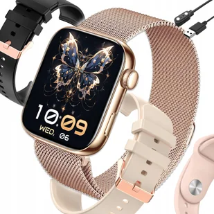 Smartwatch Damski Zegarek Powiadomienia Rozmowy Zestaw 4 Paczki - Smartwatch - miniaturka - grafika 1