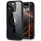 Etui i futerały do telefonów - Etui ESR Classic Hybrid HaloLock MagSafe + Tempered Glass do Apple iPhone 16 Pro Przezroczysto-czarny - miniaturka - grafika 1
