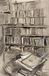 Galeria Plakatu, Plakat, Bookshelves, Study For Edmond Duranty, Edgar Degas, 40x50 cm - Plakaty Galeria Plakatu, Plakat, Bookshelves, Study For Edmond Duranty, Edgar Degas, 40x50 cm - Plakaty - miniaturka - grafika 1