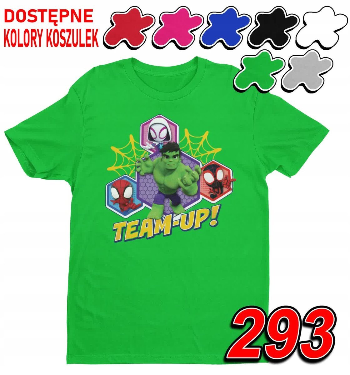 Dziecięca Koszulka T-Shirt Z Nadrukiem Spidey Friends Marvel -M 134-140