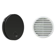 Odkurzacze przemysłowe - Aspirator ścienny z zasysaniem osiowym serii "Ario" ze specjalną membraną Mylar Anti-Return Outdoor Air - 100% MADE IN ITALY (Średnica 150 - Czarny + Siatka ścienna) - miniaturka - grafika 1