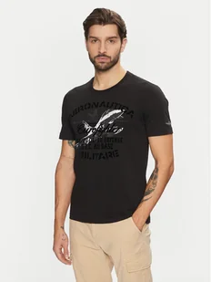 Aeronautica Militare T-Shirt 242TS2343J634 Czarny Regular Fit - Koszulki męskie - miniaturka - grafika 1