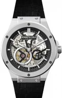 Zegarki męskie - Zegarek męski KENNETH COLE KCWGX0063904 czarny klasyczny skeleton - miniaturka - grafika 1