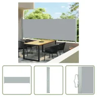 Markizy - The Living Store Wysuwana markiza boczna na taras - 600 x 160 cm - szara - Markiza - miniaturka - grafika 1