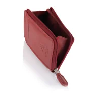 Portfele - Skórzany portfelik na bilon i karty Visconti HT-4 - czerwony - miniaturka - grafika 1